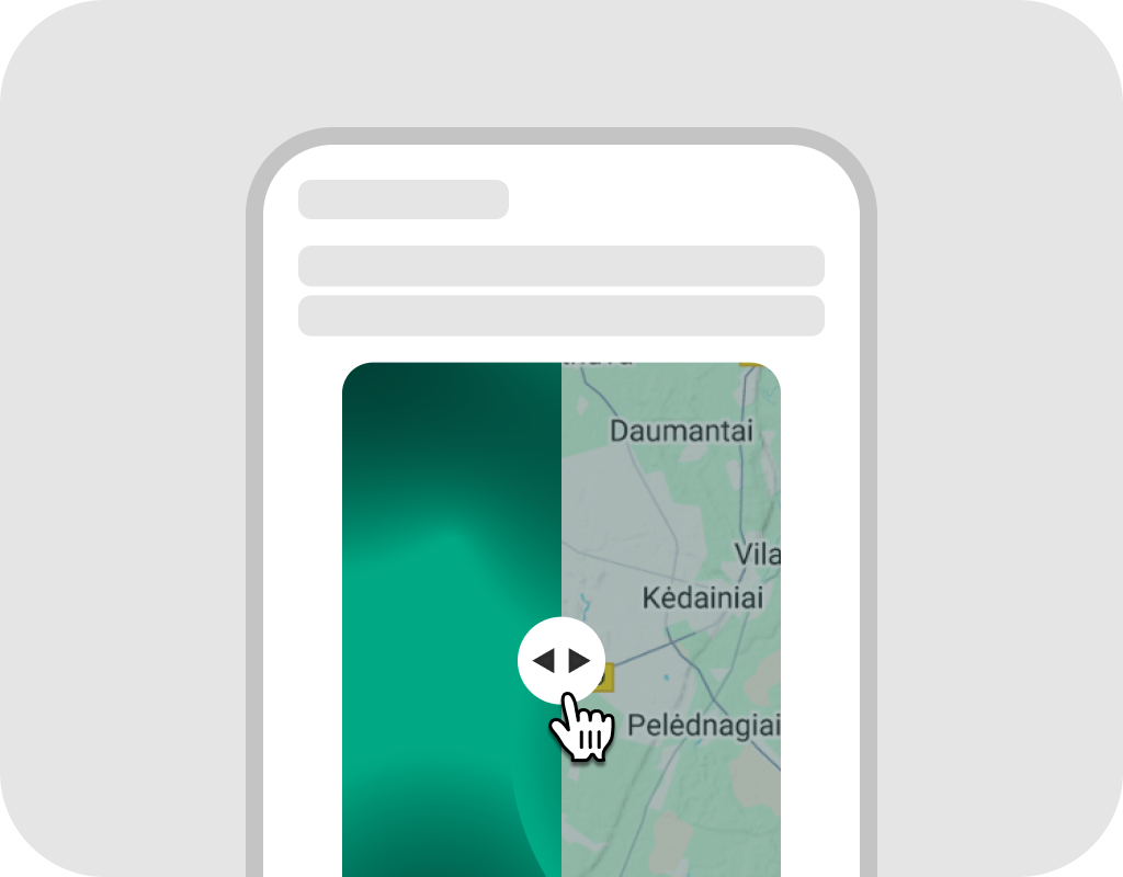 Mobile Maps with Horizontal Drag icon